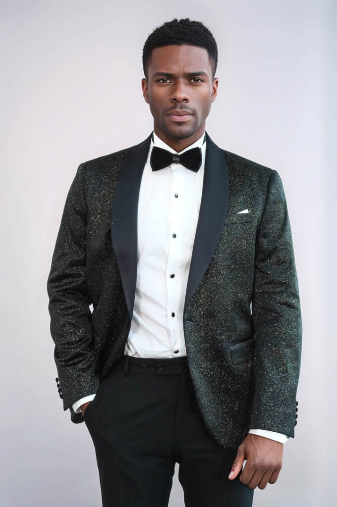 Shawl Lapel Slim Fit Blazer Men Prom Blazer